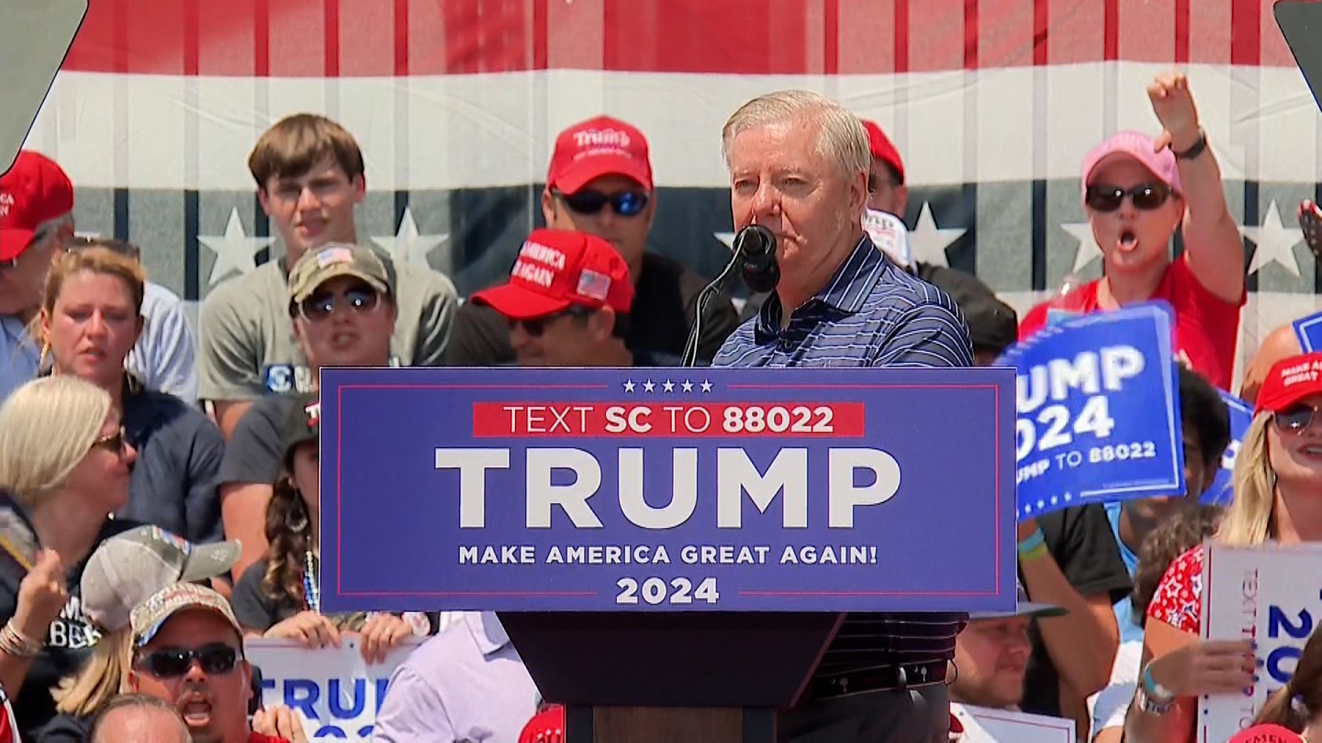 Trump rallygoers boo Lindsey Graham off the stage in home-state speech