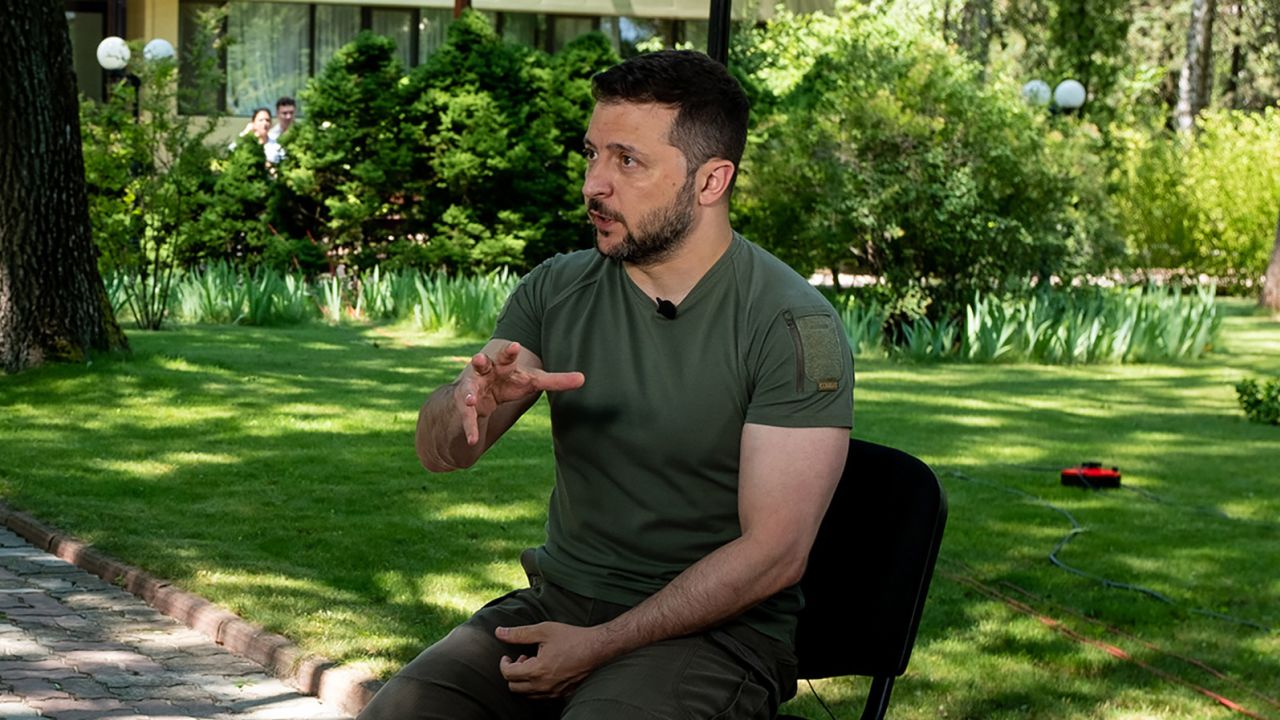 Ukrainian President Volodymyr Zelensky addressed questions about his personal questions in an interview with CNN in July.