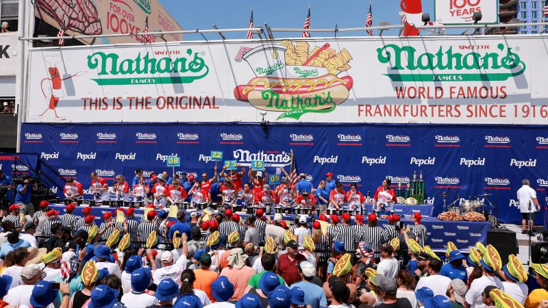 NextImg:Nathan's hot dog eating contest crowns Miki Sudo women's chompion, with Joey Chestnut soon to compete | CNN