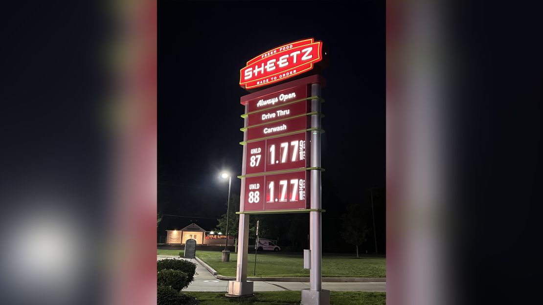 Sheetz slashes gas price by 50 to 1.776 per gallon. But only for one