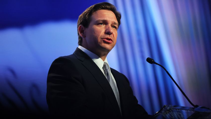 Republican presidential candidate Florida Gov. Ron DeSantis speaks during the Moms for Liberty Joyful Warriors national summit at the Philadelphia Marriott Downtown on June 30, 2023 in Philadelphia, Pennsylvania.