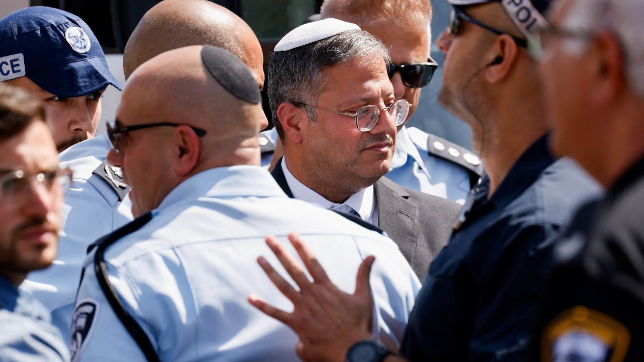 Israel's minister of national security, Itamar Ben-Gvir, is seen in Tel Aviv, Israel, on July 4, 2023.