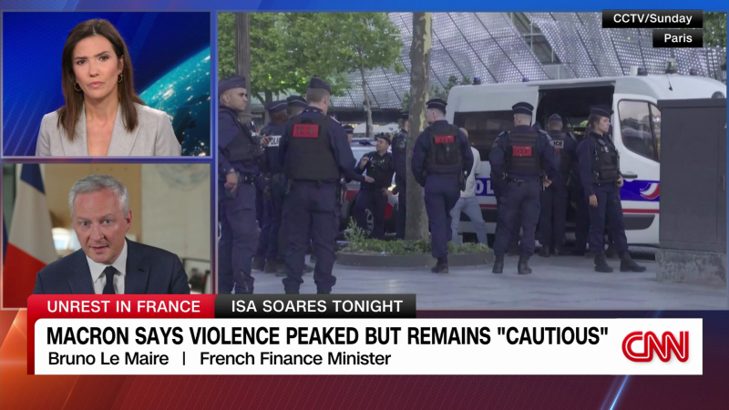 French finance minister speaks with CNN as government attempts to restore order | CNN