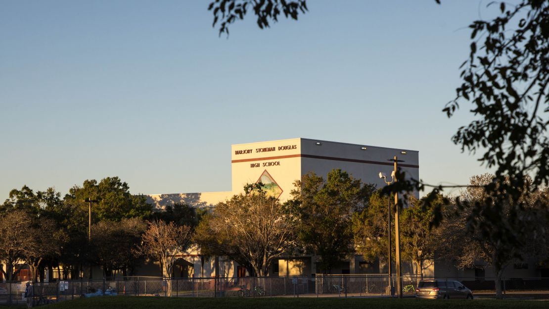 PARKLAND, FL - FEBRUARY 14: General view of Marjory Stoneman Douglas High School on February 14, 2023 in Parkland, Florida. Today marks the 5th anniversary of the school shooting that took the lives of 17 students. (Photo by Saul Martinez/Getty Images)