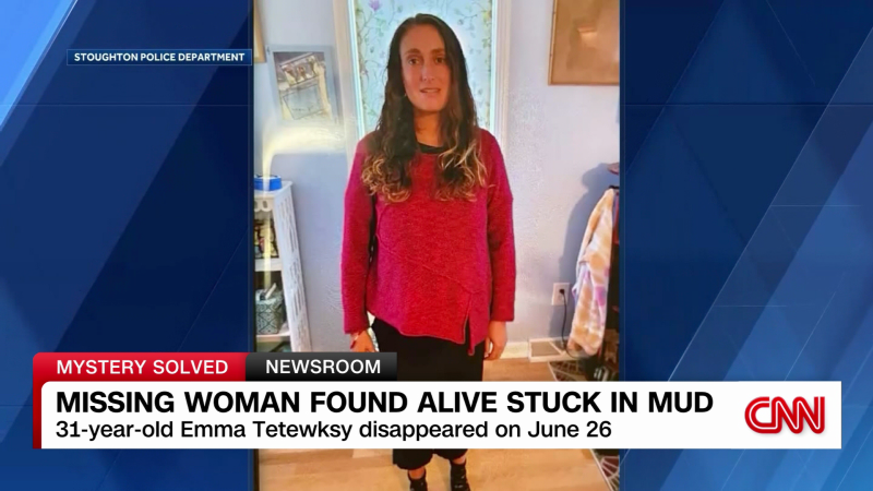 Video: Woman missing over a week found stuck in mud | CNN