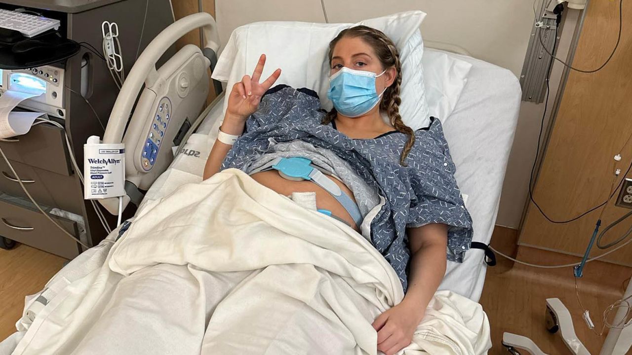 Trainor said she had a Caesarean section.