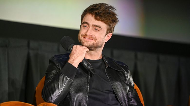 Daniel Radcliffe speaks during the US Premiere Of Weird: The Al Yankovic Story at Alamo Drafthouse Cinema Brooklyn on November 01, 2022 in Brooklyn, New York.
