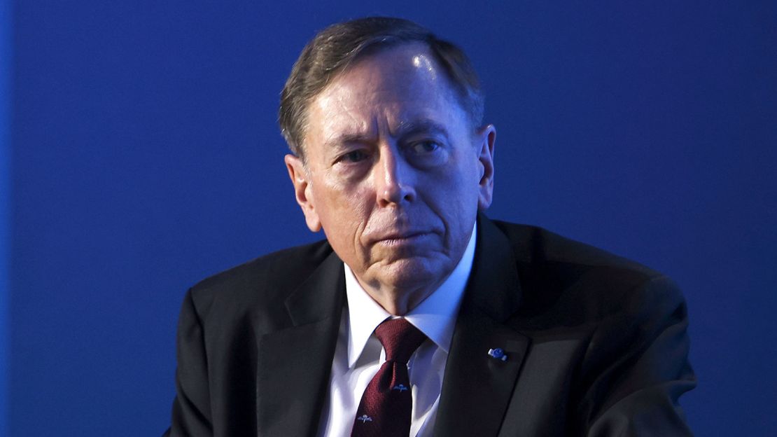 Former director of the CIA Gen. David Petraeus participates in a panel discussion at the Warsaw Security Forum in Warsaw, Poland, Tuesday, Oct. 4, 2022. (AP Photo/Michal Dyjuk)
