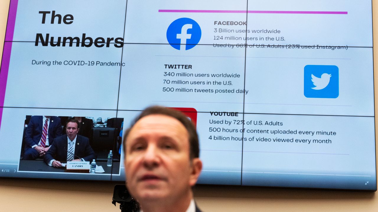 Louisiana Attorney General Jeff Landry testifies during the House Judiciary Select Subcommittee on the Weaponization of the Federal Government hearing on the "Missouri v. Biden case challenging the administration's violation of the First Amendment by directing social media companies to censor and suppress Americans' free speech," in Rayburn Building on Thursday, March 30, 2023.