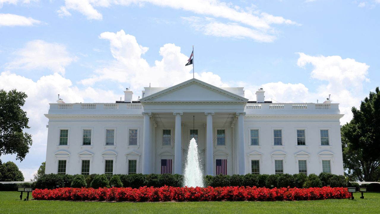 A view of the White House in Washington, DC, US, July 4, 2023. 