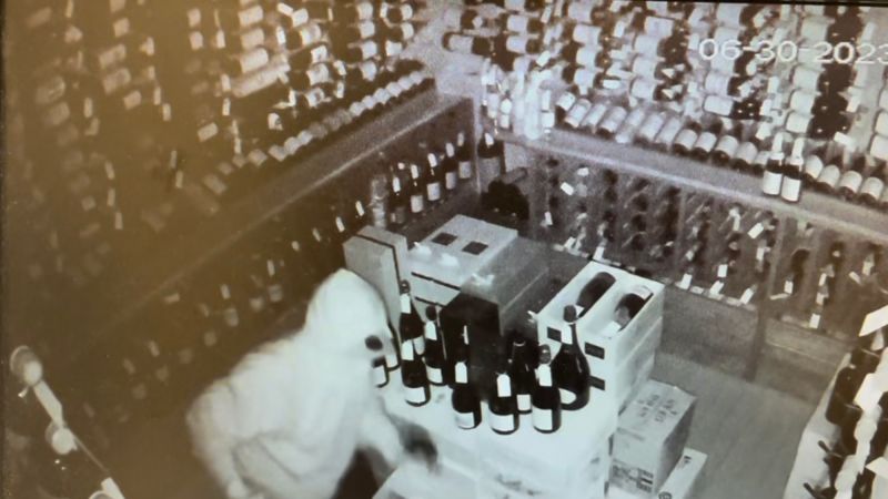 NextImg:Thief breaks into California wine shop through its roof and steals rare, expensive bottles, store says | CNN