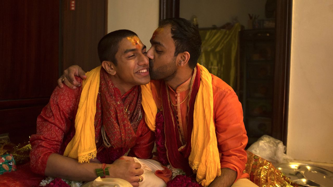 Vishwa and Vivek on their wedding day in 2017. 