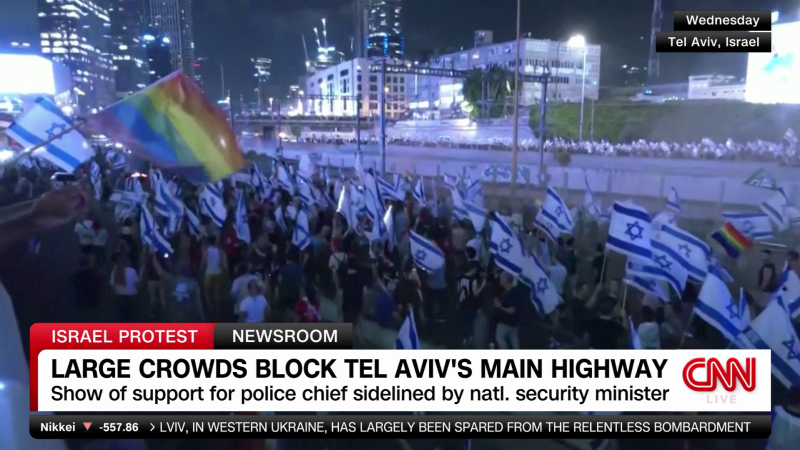 Video: Anti-government protesters block main highway in Tel Aviv | CNN