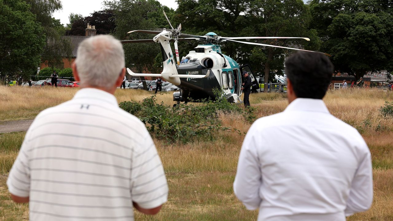 Un avión de rescate aterriza en Wimbledon Common en respuesta al incidente.