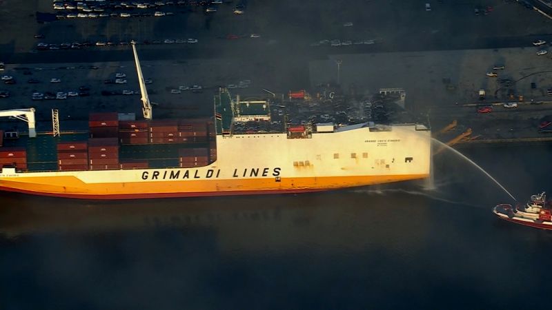 Cargo Ship Fire In New Jersey's Port Newark Continues Burning Days ...