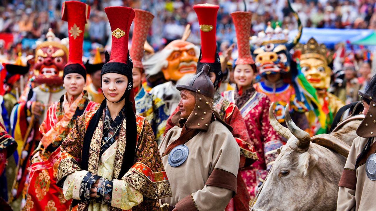 Start of the Naadam Festival celebrating the 800th anniversary of the Mongolian State in the National Stadium. A Genghis Khan actor was central the spectacular event. (Photo by In Pictures Ltd./Corbis via Getty Images)