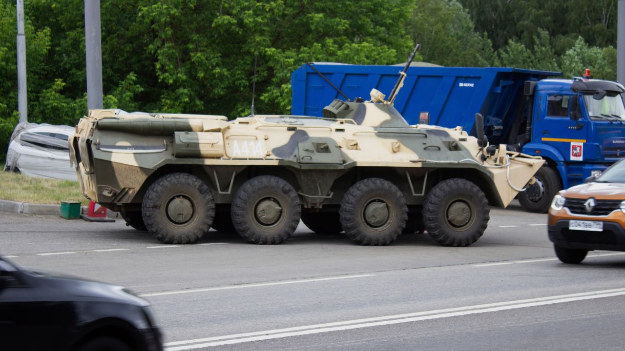 The Russian army set up roadblocks around Moscow's perimeter as Wagner troops headed to the city in late June. 