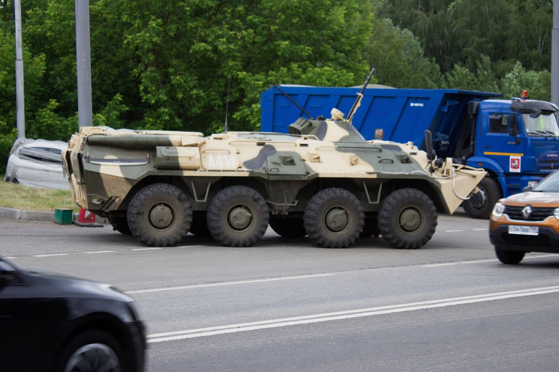 The Russian army set up roadblocks around Moscow's perimeter as Wagner troops headed to the city in late June. 