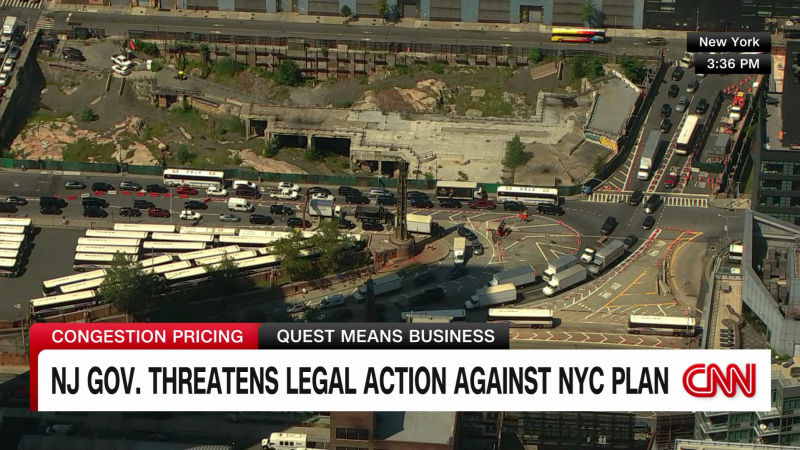 Video: NJ governor threatens legal action against NYC congestion pricing plan | CNN Business