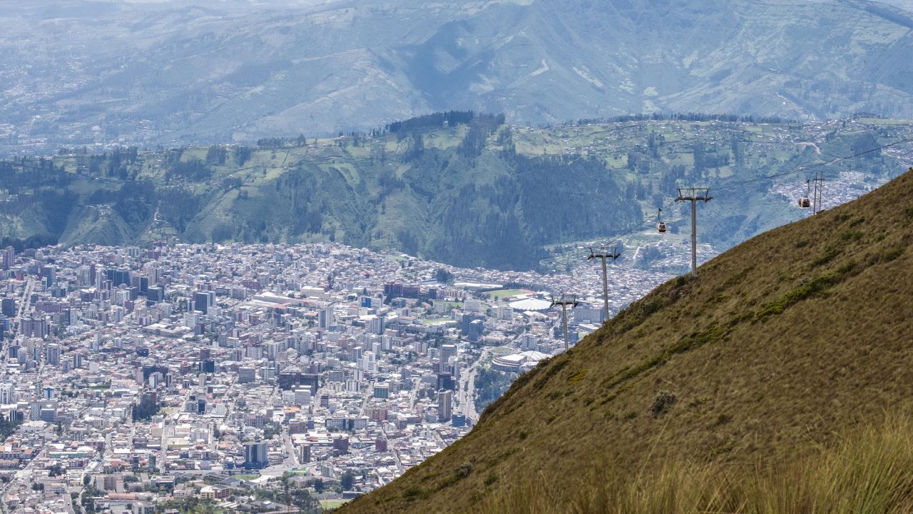Views from the Teleferico in Quito, Ecuador, on March 1, 2020.