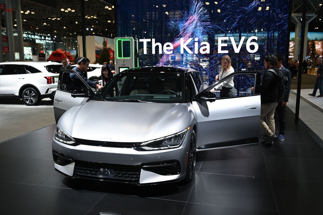 A Kia EV6 GT during the 2022 New York International Auto Show.