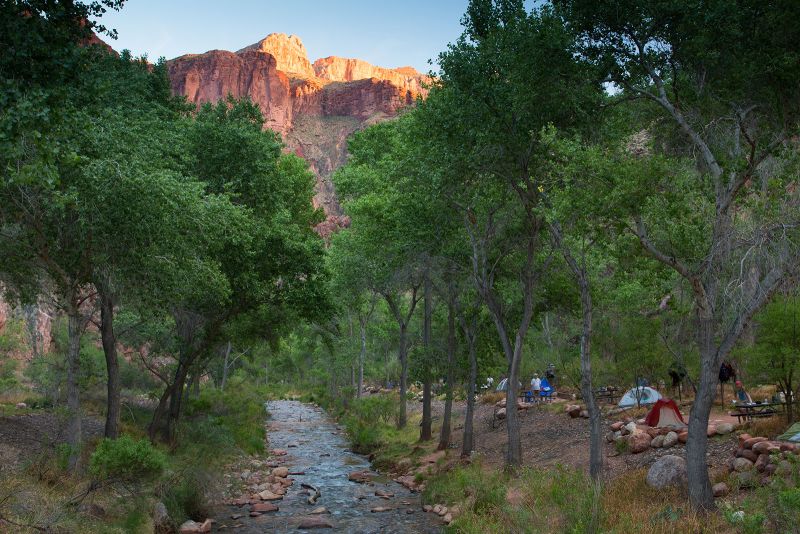 Campground with hiking outlet trails