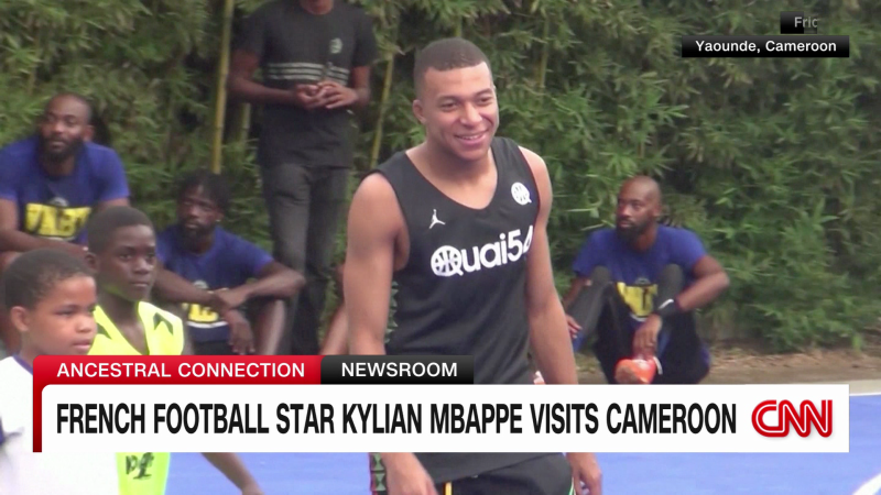 French football star Kylian Mbappe shoots hoops in Cameroon | CNN