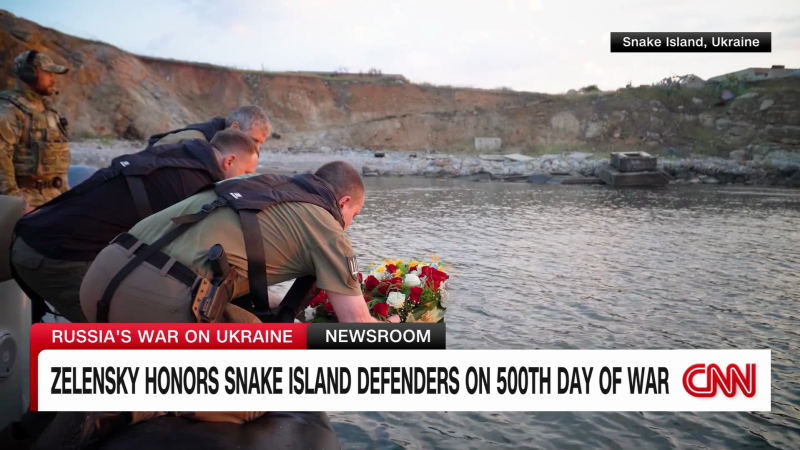 Zelensky honors the defenders of Snake Island  | CNN