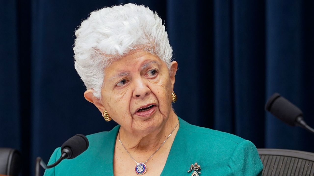 Rep. Grace Napolitano, D-Calif., speaks as the House Committee on Transportation and Infrastructure works to advance the Water Resources Development Act of 2022, on Capitol Hill in Washington, Wednesday, May 18, 2022. (AP Photo/Mariam Zuhaib).