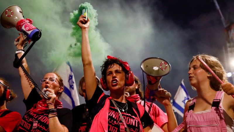 NextImg:Protests across Israel ahead of vote on judicial overhaul bill vote | CNN