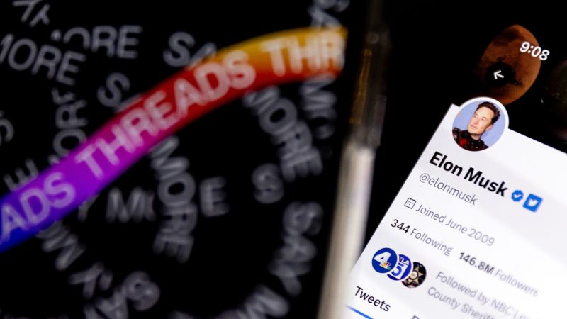 NextImg:Elon Musk jet-tracking account moves to Twitter rival Threads | CNN Business