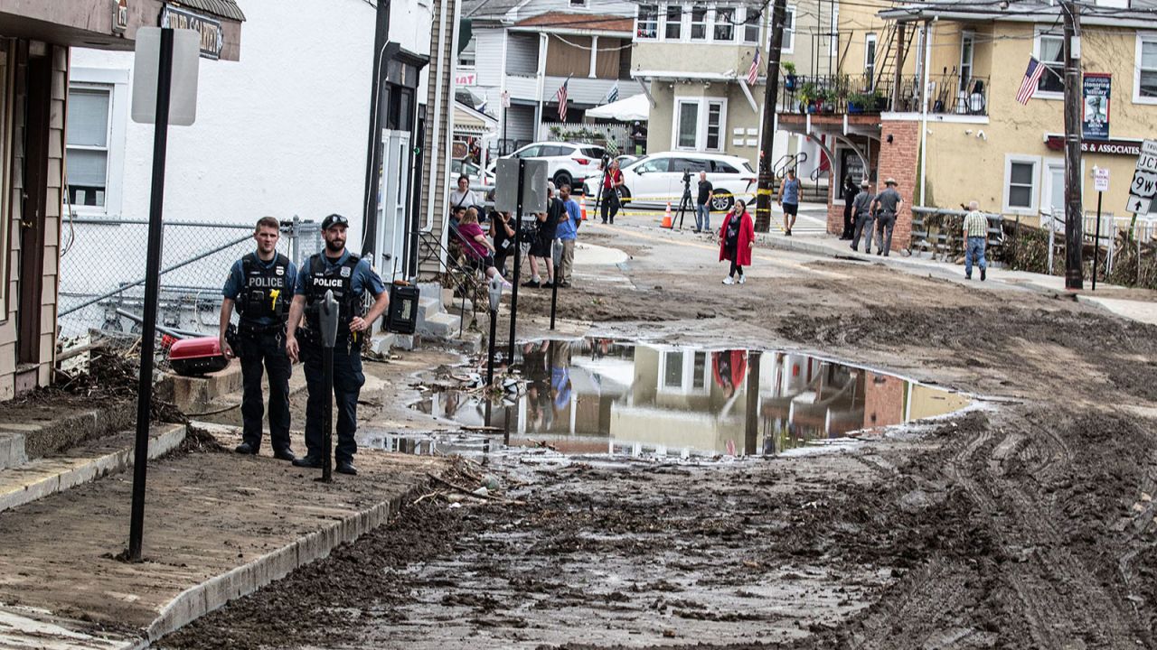 Main Street in Highland Falls, New York is seen Monday.