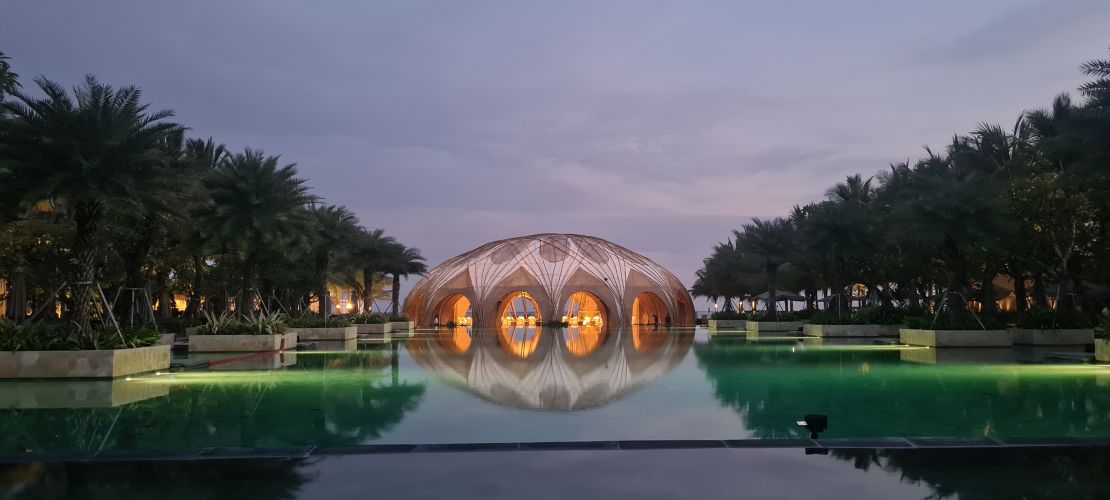 Designed by Indonesian firm Biroe, the temporary Bamboo Dome was built by local craftsmen and artisans in Bali ahead of last year's G20 summit on the island.