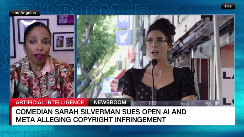 Video: Comedian Sarah Silverman sues Open AI and Meta, alleging copyright infringement | CNN Business