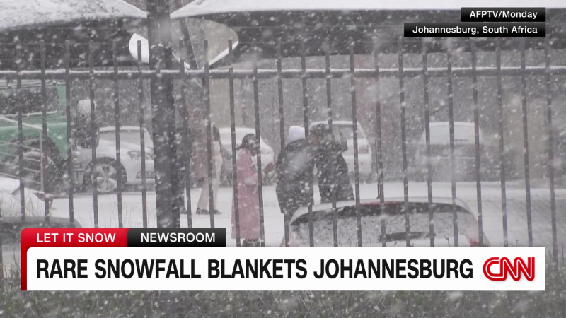 Johannesburg residents wake up to rare snowfall | CNN