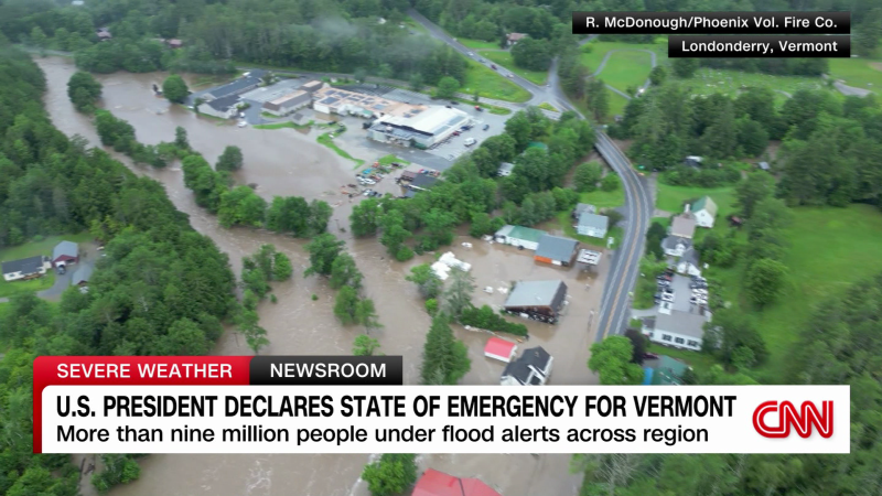 Intense rain and flash floods create misery in Vermont  | CNN