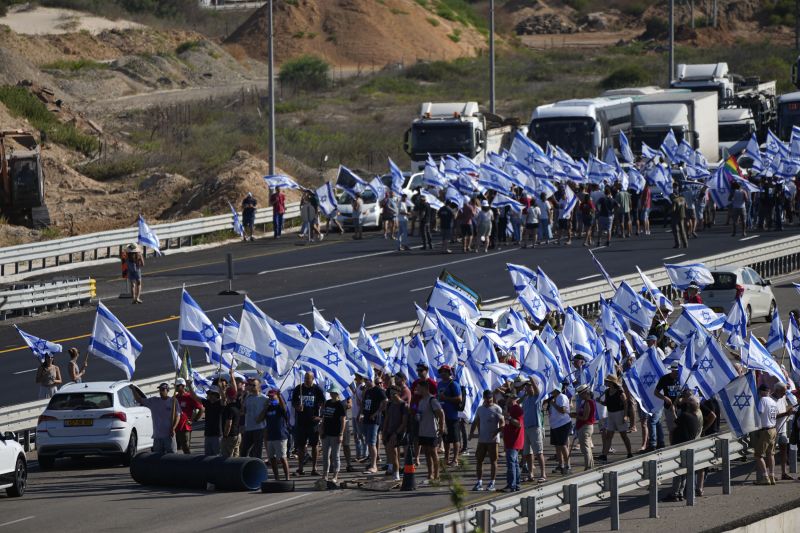 Israeli protesters stage day of disruption against controversial