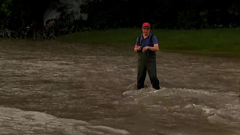 Vermont flooding: CNN reports from river merging with road  | CNN