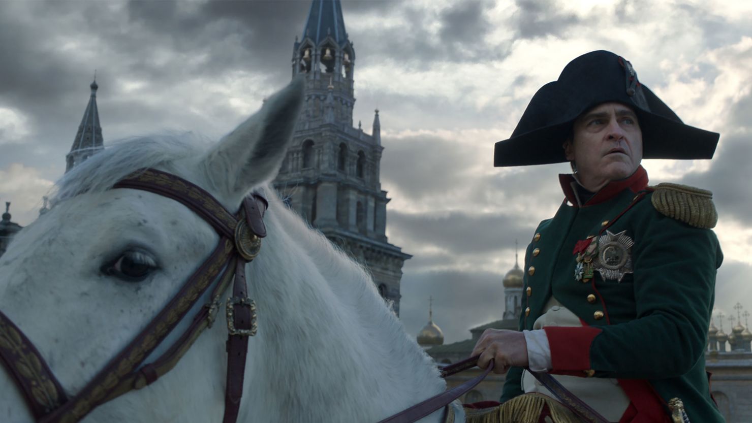 Joaquin Phoenix appears as Napoleon.