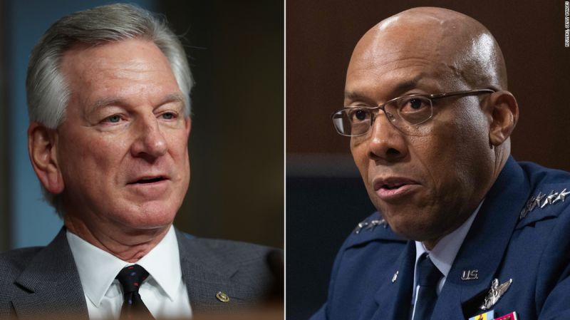 NextImg:Democrats blast Tuberville hold during Joint Staff Chairman nominee hearing | CNN Politics