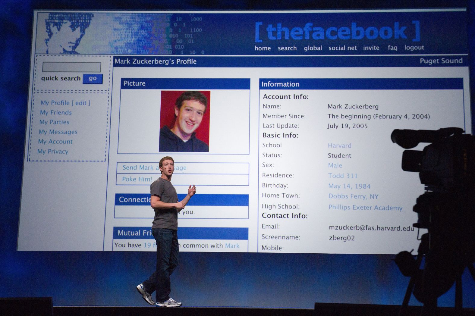 Zuckerberg speaks at the F8 Developers Conference in San Francisco in September 2011. He was unveiling new features that would let Facebook users share music, movies and TV shows through the social network's website. 