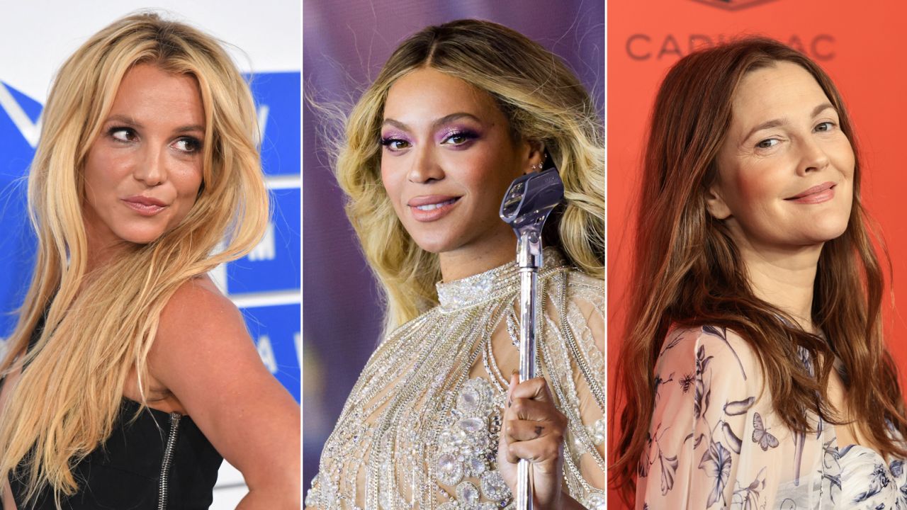 Britney Spears, Beyonce and Drew Barrymore