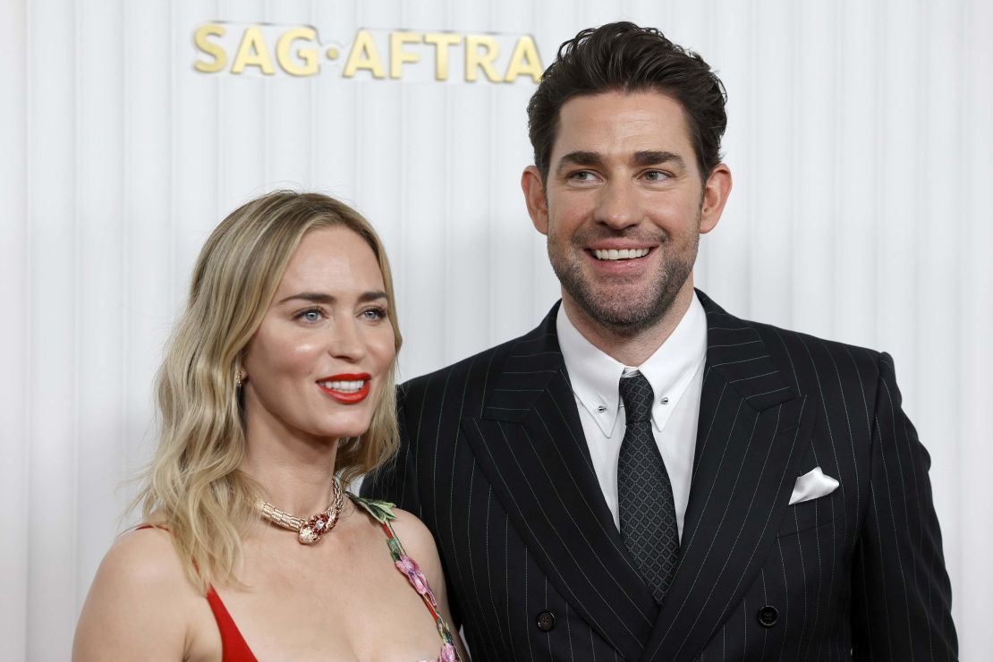 Emily Blunt celebrated her 13th wedding anniversary with her "A Quiet Place" costar John Krasinski on Monday. The pair have two daughters.