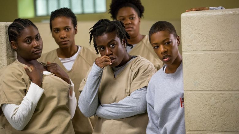 Danielle Brooks, Uzo Aduba, Samira Wiley, Vicky Jeudy, Adrienne C. Moore in "Orange Is the New Black" season 2