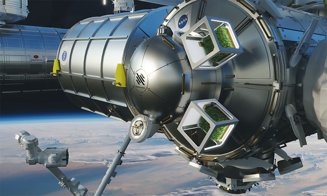 StarLab Oasis plans to grow seeds on external docking platforms at space stations, shown here in a rendering