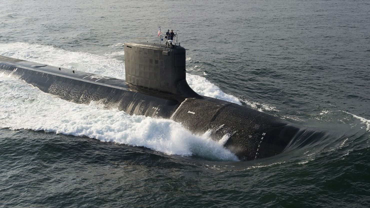 The Virginia-class USS North Dakota submarine is seen during bravo sea trials in this U.S. Navy handout picture taken in the Atlantic Ocean August 18, 2013.