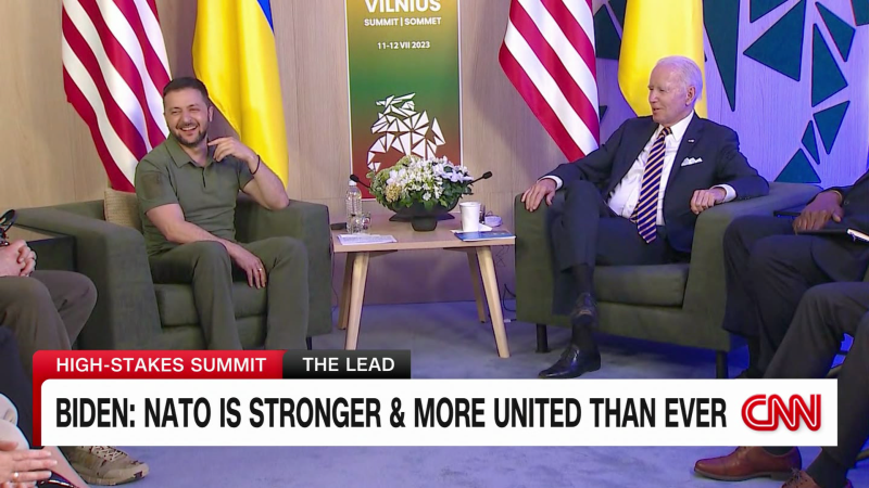 Biden tries to give Zelensky comforting assurances as Ukraine’s leader leaves the NATO summit with no formal invitation to join the alliance | CNN