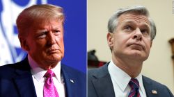 Donald Trump and Christopher Wray.