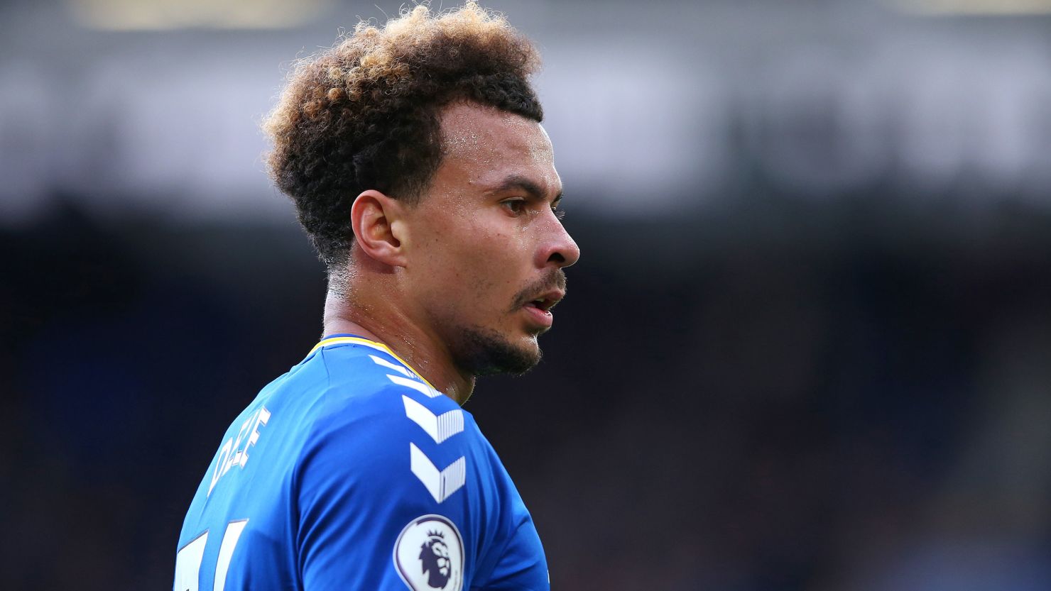 LIVERPOOL, ENGLAND - MARCH 13:  Dele Alli of Everton looks on during the Premier League match between Everton and Wolverhampton Wanderers at Goodison Park on March 13, 2022 in Liverpool, England. (Photo by Alex Livesey/Getty Images)