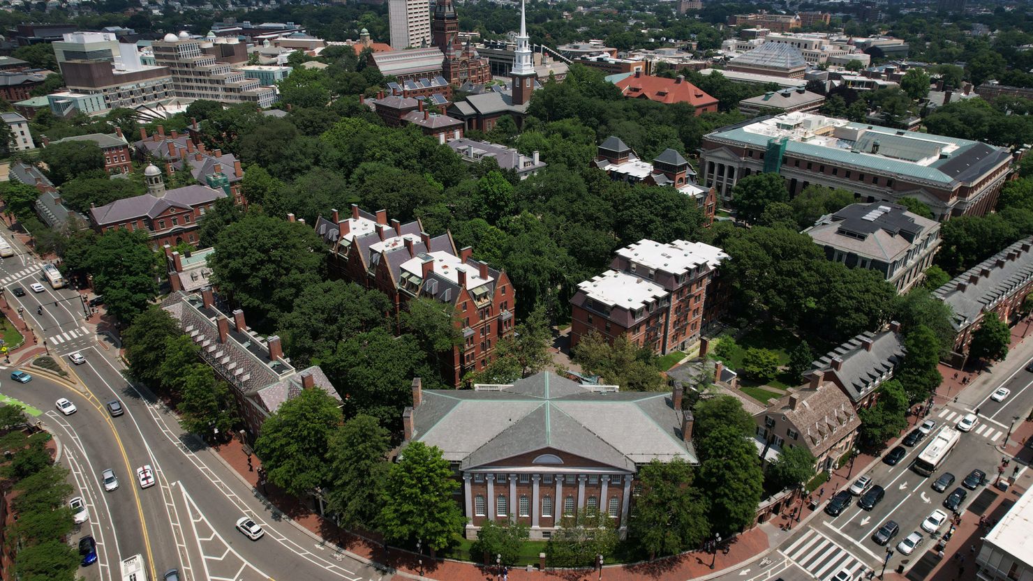 Harvard University stands in Cambridge, Massachusetts, on July 6, 2023.   